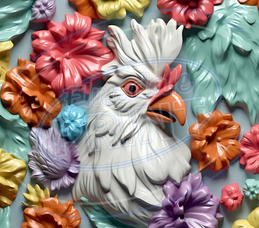 3D Farm Animals 025 Printed Pattern Vinyl