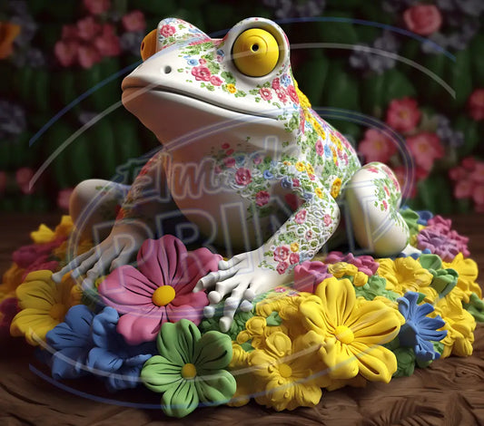 3D Frogs 003 Printed Pattern Vinyl