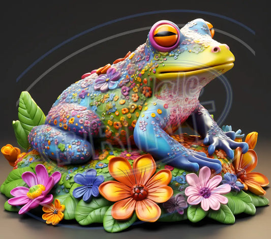 3D Frogs 009 Printed Pattern Vinyl