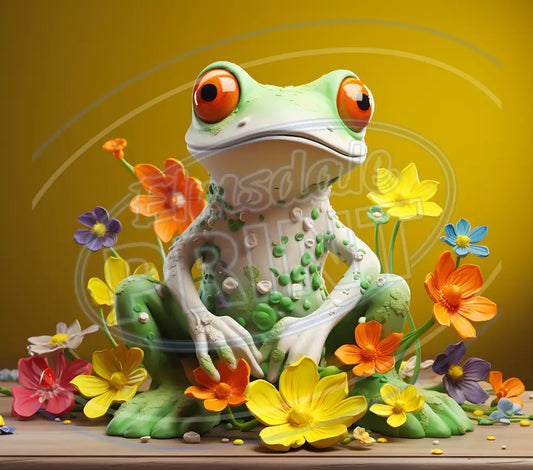 3D Frogs 011 Printed Pattern Vinyl