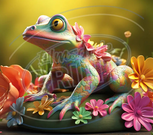 3D Frogs 013 Printed Pattern Vinyl