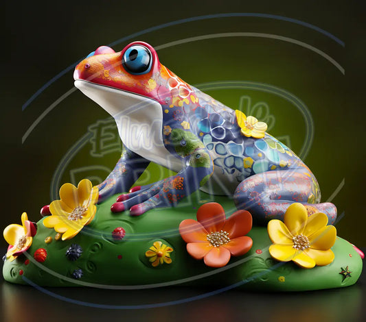 3D Frogs 015 Printed Pattern Vinyl