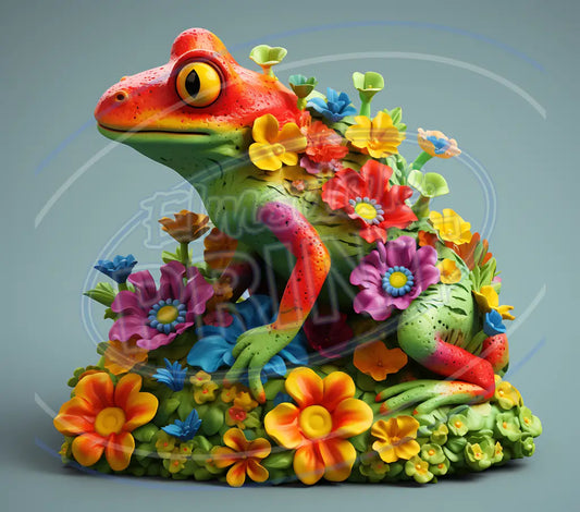 3D Frogs 017 Printed Pattern Vinyl