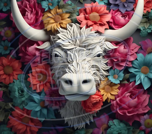 3D Highland Cows 002 Printed Pattern Vinyl