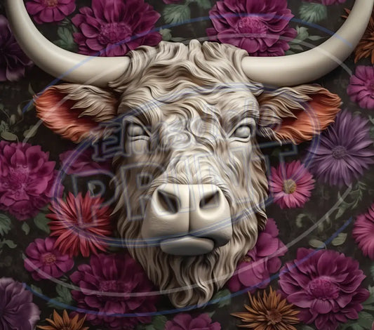 3D Highland Cows 003 Printed Pattern Vinyl