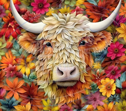 3D Highland Cows 004 Printed Pattern Vinyl
