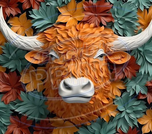 3D Highland Cows 009 Printed Pattern Vinyl