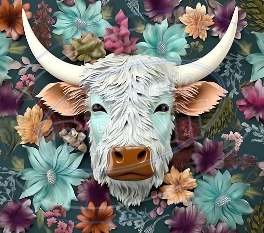 3D Highland Cows 012 Printed Pattern Vinyl