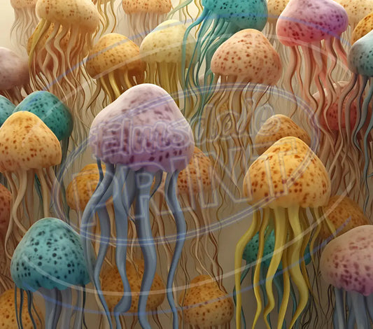 3D Jellyfish 003 Printed Pattern Vinyl