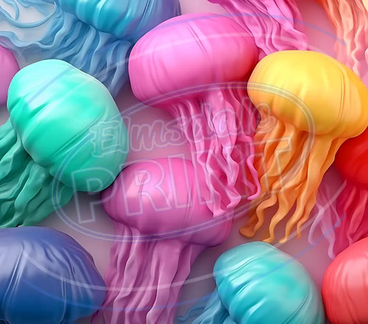 3D Jellyfish 004 Printed Pattern Vinyl