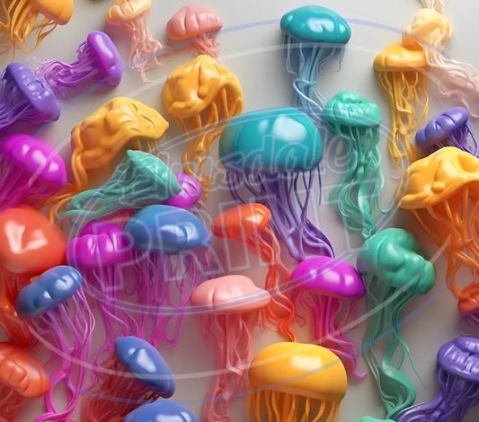 3D Jellyfish 005 Printed Pattern Vinyl