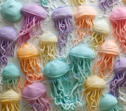 3D Jellyfish 006 Printed Pattern Vinyl