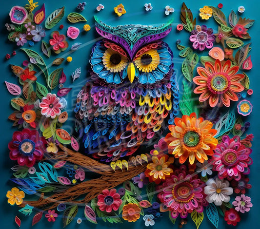 3D Owls 001 Printed Pattern Vinyl