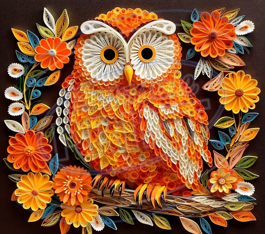 3D Owls 003 Printed Pattern Vinyl