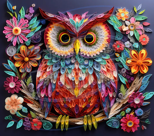 3D Owls 006 Printed Pattern Vinyl