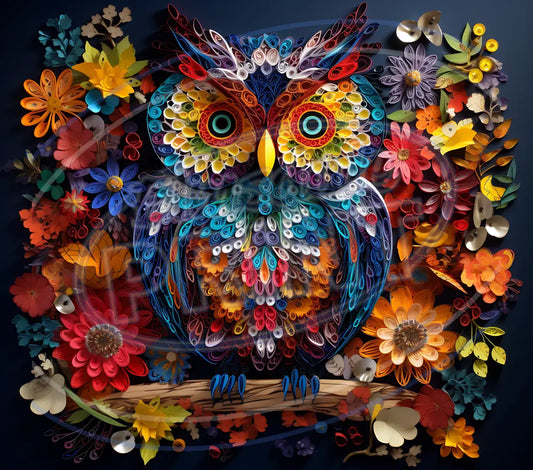 3D Owls 007 Printed Pattern Vinyl