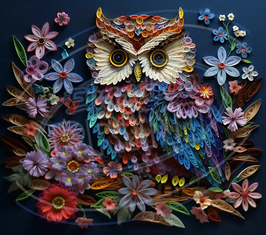 3D Owls 008 Printed Pattern Vinyl