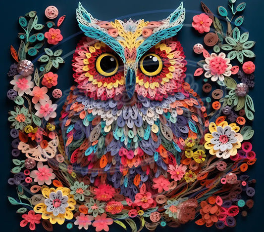 3D Owls 009 Printed Pattern Vinyl