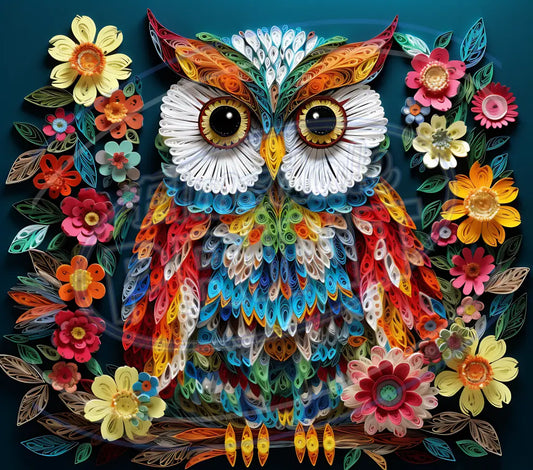 3D Owls 011 Printed Pattern Vinyl