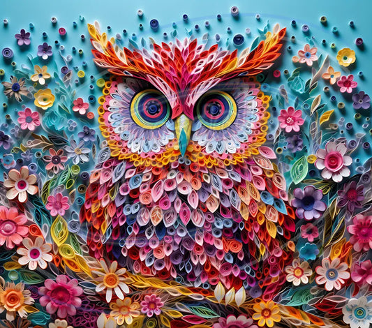 3D Owls 012 Printed Pattern Vinyl