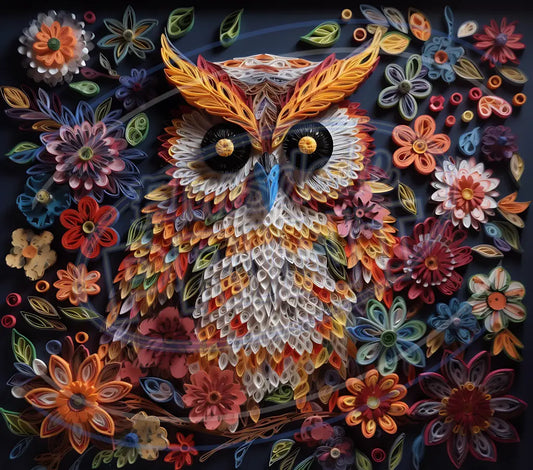 3D Owls 015 Printed Pattern Vinyl