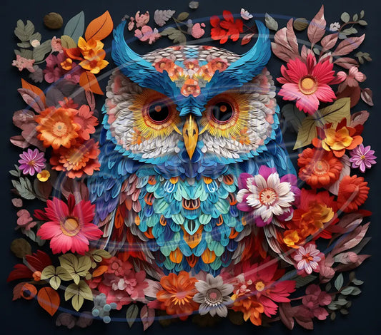 3D Owls 018 Printed Pattern Vinyl