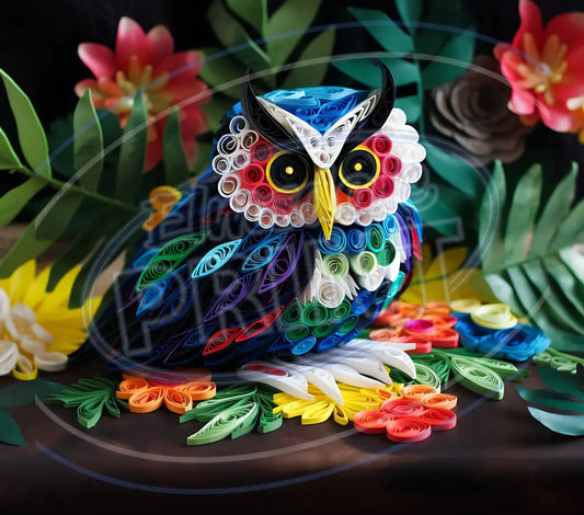 3D Owls 020 Printed Pattern Vinyl