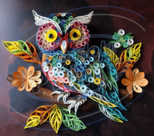 3D Owls 021 Printed Pattern Vinyl