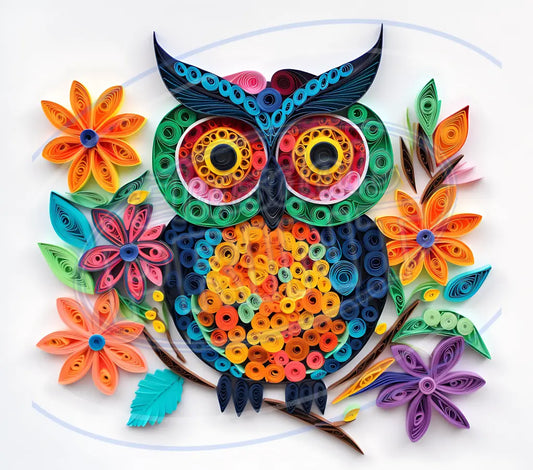 3D Owls 022 Printed Pattern Vinyl