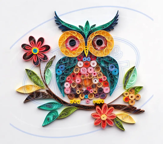 3D Owls 023 Printed Pattern Vinyl