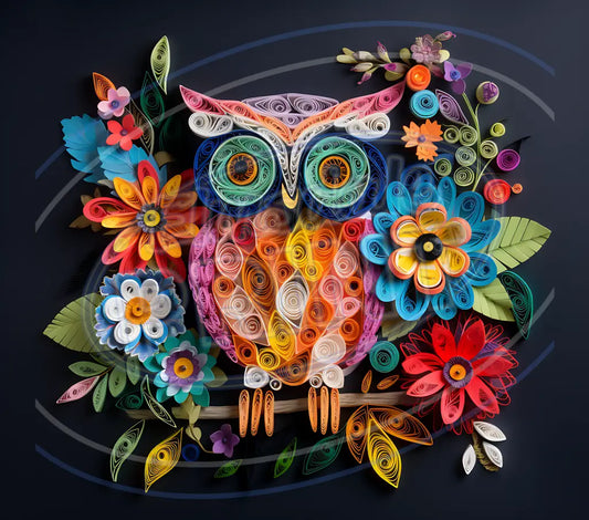 3D Owls 026 Printed Pattern Vinyl