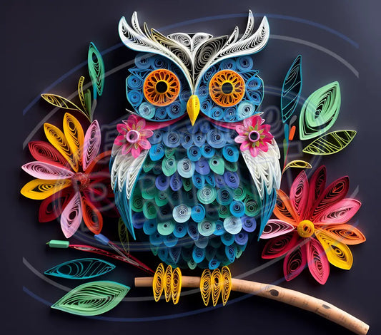 3D Owls 027 Printed Pattern Vinyl