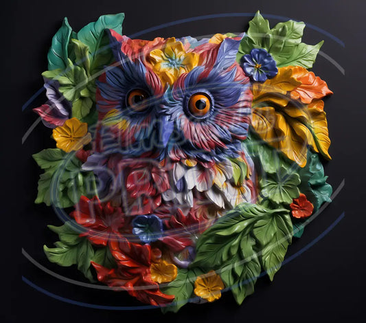 3D Owls 035 Printed Pattern Vinyl