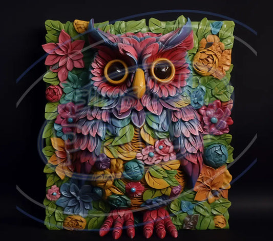 3D Owls 047 Printed Pattern Vinyl