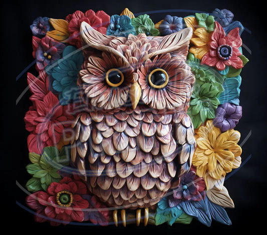 3D Owls 049 Printed Pattern Vinyl