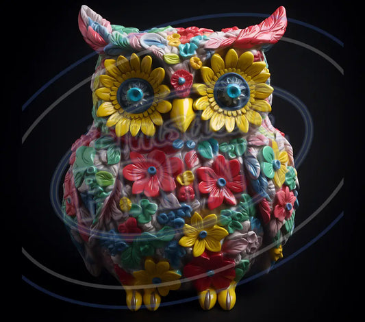 3D Owls 053 Printed Pattern Vinyl