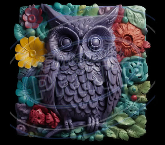 3D Owls 056 Printed Pattern Vinyl