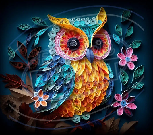 3D Owls 068 Printed Pattern Vinyl