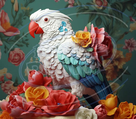 3D Parrots 004 Printed Pattern Vinyl