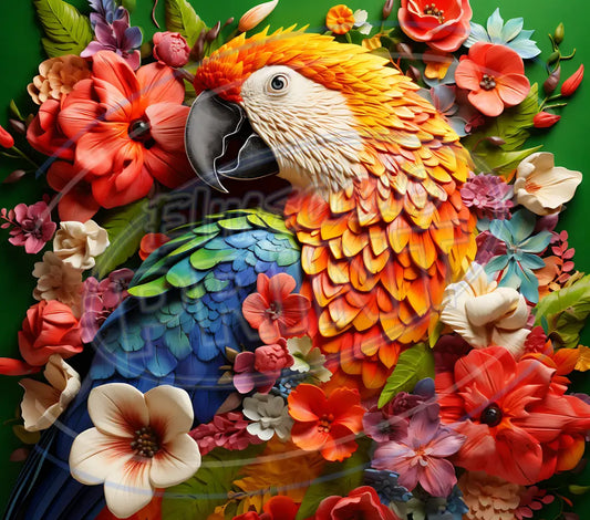 3D Parrots 008 Printed Pattern Vinyl