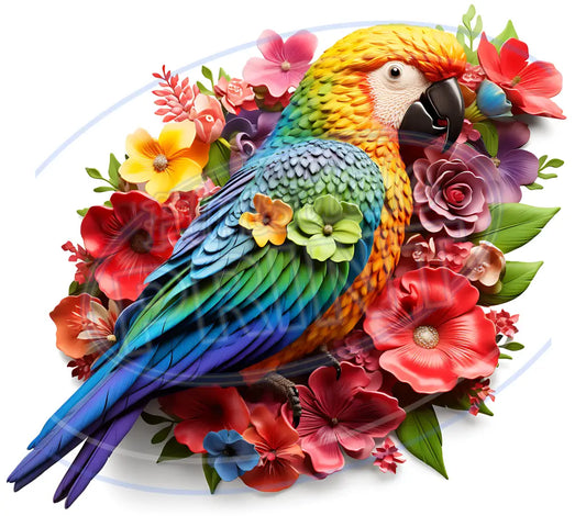 3D Parrots 011 Printed Pattern Vinyl