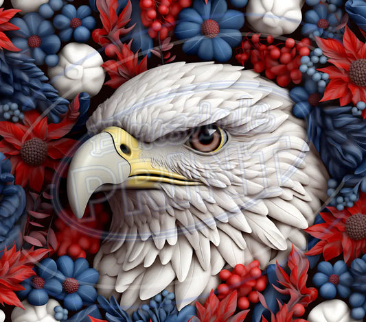 3D Patriotic Eagles 001 Printed Pattern Vinyl
