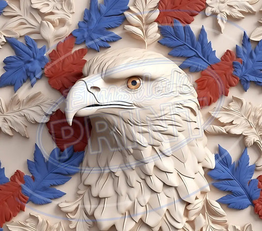 3D Patriotic Eagles 006 Printed Pattern Vinyl