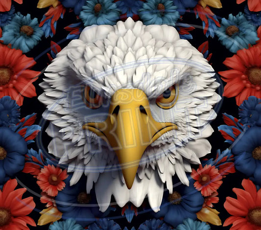 3D Patriotic Eagles 010 Printed Pattern Vinyl