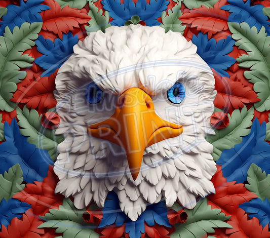 3D Patriotic Eagles 022 Printed Pattern Vinyl