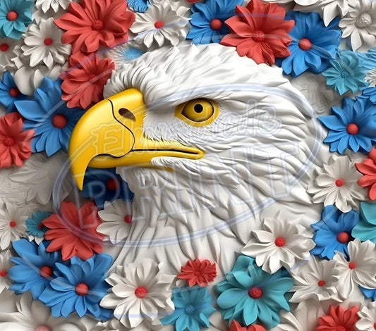 3D Patriotic Eagles 024 Printed Pattern Vinyl