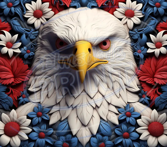 3D Patriotic Eagles 028 Printed Pattern Vinyl