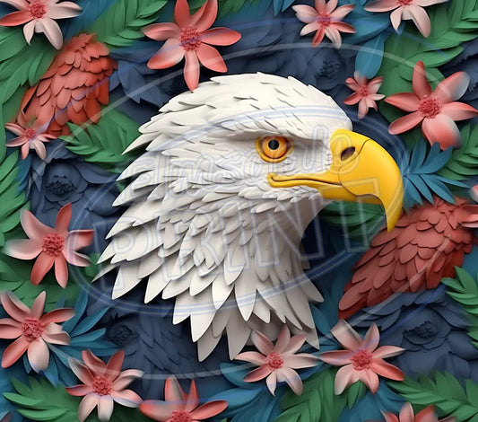 3D Patriotic Eagles 029 Printed Pattern Vinyl