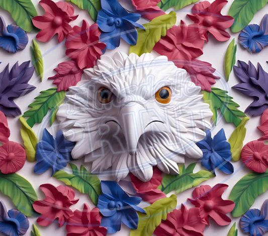 3D Patriotic Eagles 033 Printed Pattern Vinyl