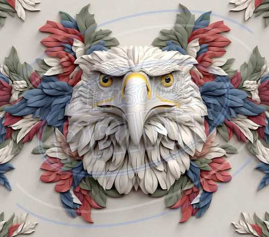 3D Patriotic Eagles 036 Printed Pattern Vinyl